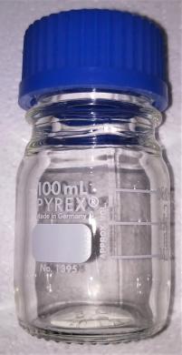Corning PYREX 1395 and Kimble KIMAX 14395 Graduated Media Bottles, 100mL-cover