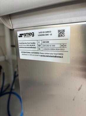 SMEG GW1260 Laboratory Glassware Washer with Stainless Steel Interior and External Loading Side LS-cover