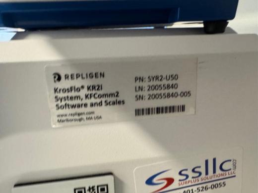 Repligen KrosFlo KR2i Tangential Flow Filtration System with KFCodim2 Software and Integrated Scale-cover