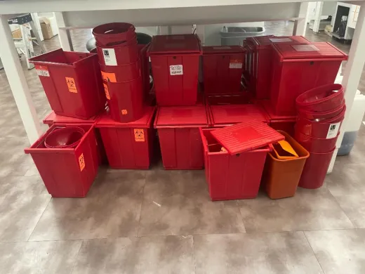 Sharps Containers for Safe Disposal of Medical and Laboratory Biohazard Waste