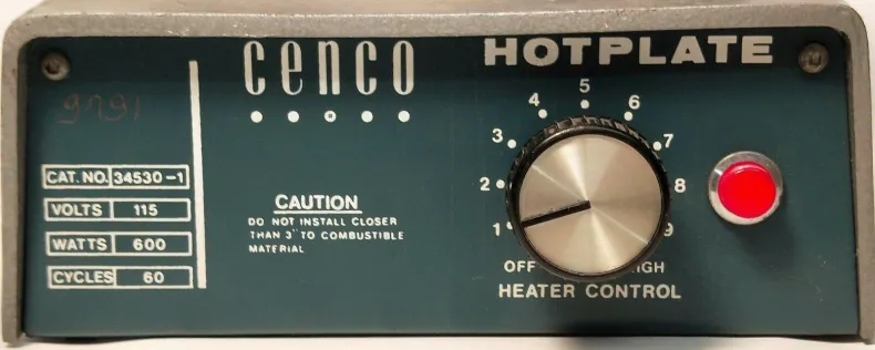 Cenco 34530-1 Aluminum Hot Plate