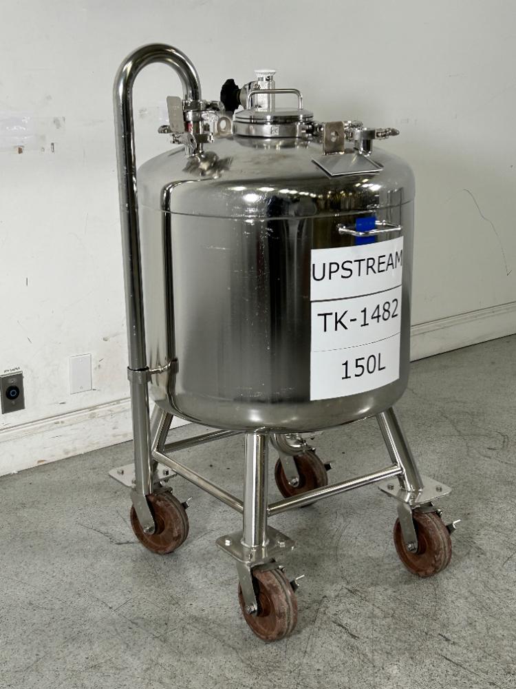 Alloy Products 150L Portable Stainless Steel Storage Tank with Wheeled Frame