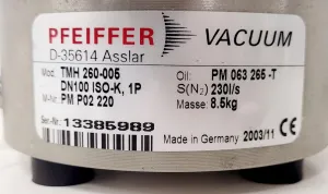 PFEIFFER Turbomolecular Vacuum Pump TMH 260-005 Lab, 8 of 10