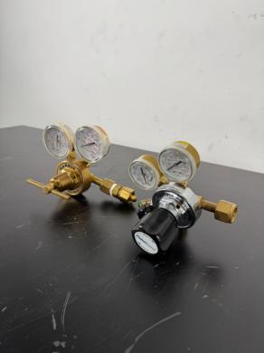 Various Laboratory and Industrial Gas Regulators with Pressure Gauges and Adjustment Valves-cover