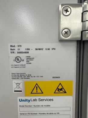 Thermo Fisher Forma Steri-Cycle Double Stack Model 370 CO2 Incubator for Cell Culture-cover
