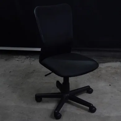 Sanwa Supply SNC-NET18 Laboratory Chair with Backrest (Black)