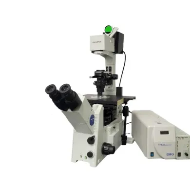 Olympus IX71 Inverted Microscope with DIC and Fluorescence Capability