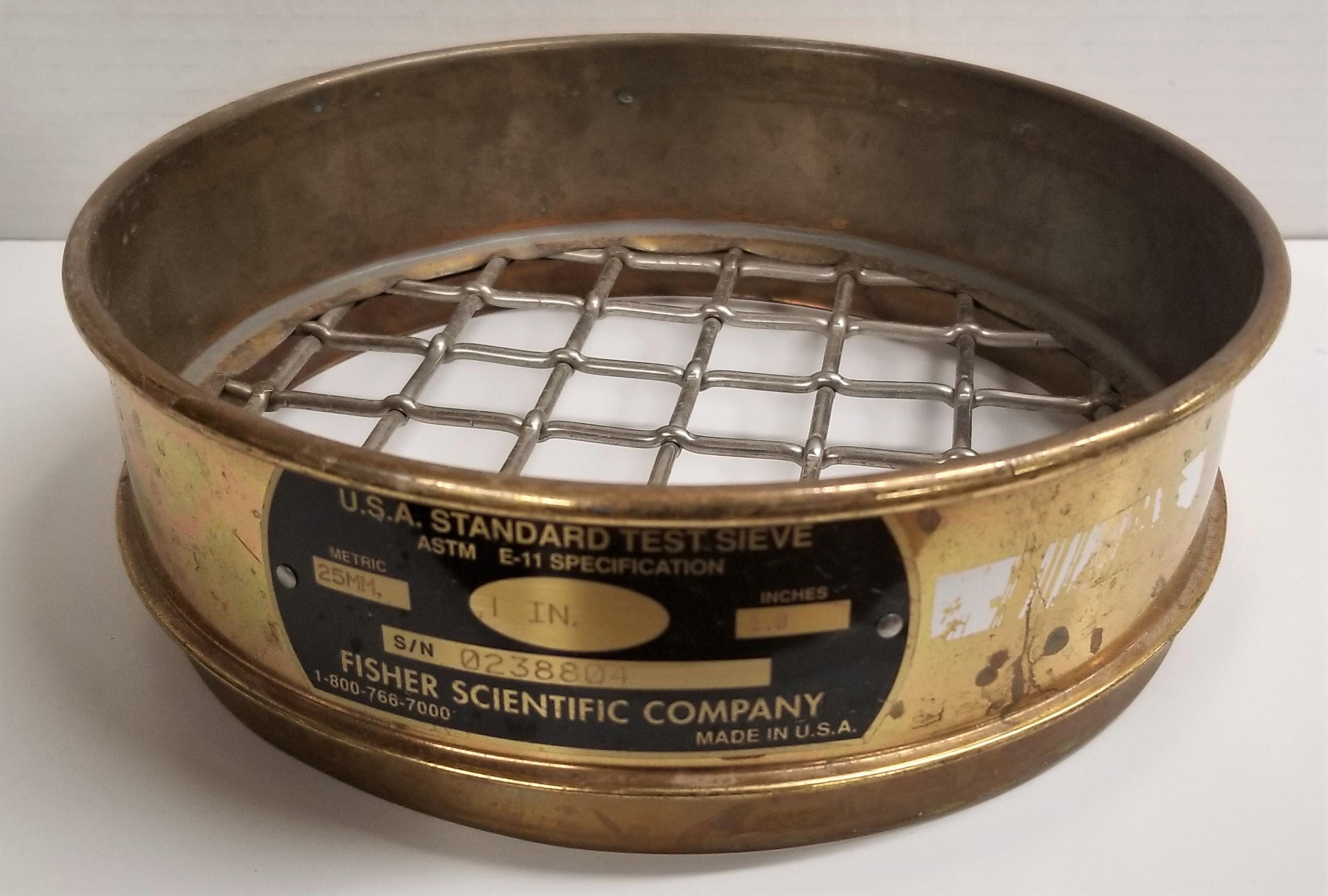 USA Standard 8" Diameter Brass Frame and Stainless Steel Cloth Sieve Kit (Set of 8)
