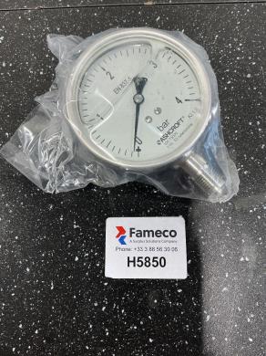 Ashcroft 100 T5500 Glycerine-Filled Manometer Pressure Gauge, 0-4 Bar Range-cover