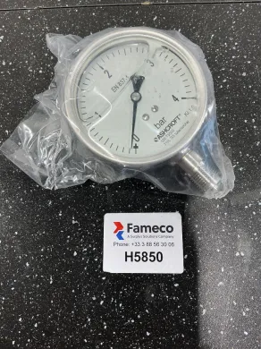 Ashcroft 100 T5500 Glycerine-Filled Manometer Pressure Gauge, 0-4 Bar Range
