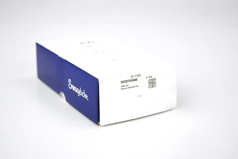 5x Swagelok SS-43GS4 40 Series Ball Valve, 1/4 in. Tube Fitting, 1.4 Cv, 3000 PSIG