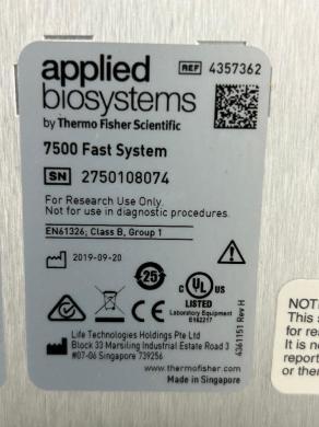 Applied Biosystems 7500 Fast Real-Time PCR System for Rapid Quantitative PCR Analysis-cover