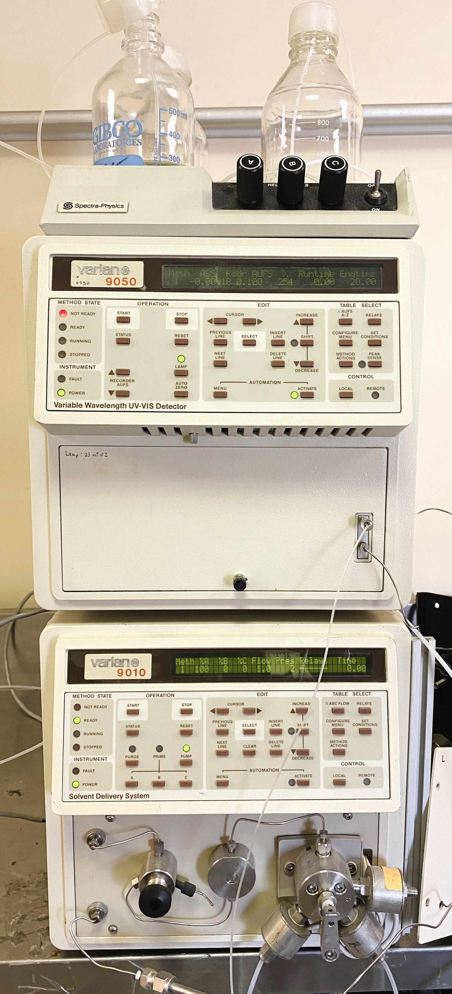 Varian 9000 Series UV-Visible HPLC System with 9050 UV-Vis Detector and Chromatographic Accessories