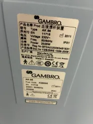 Gambro AK-96 Hemodialysis Machine with Integrated Fluid Management System, 3 of 4