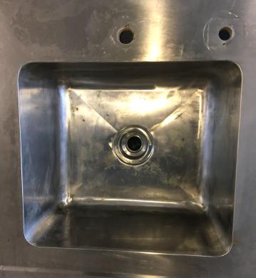 Stainless Steel Worksurface with Built-In Sink, 78"L x 29"D-cover