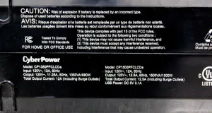 CyberPower CP1500PFCLCDa Battery Backup Power Supply 120V 50Hz/60Hz, 5 of 8