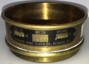 Newark Brass Sieve Kit - 3" Diameter, Set of 9, ASTM E-11 Compliant, 3 of 11