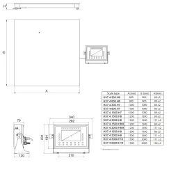 Radwag HX7.4.600.H6 Multifunctional Stainless Steel Platform Scale, pit version, 2 of 2