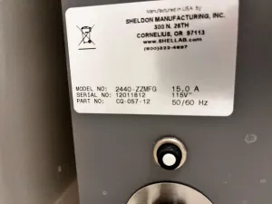Sheldon 2440-ZZMFG Reach-In CO2 Incubator with Digital Temperature & CO2 Control, 3 of 4