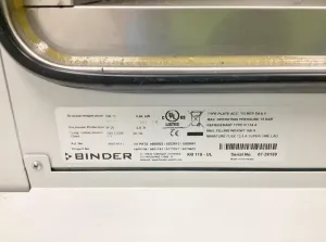 Binder KB 115 BOD Incubator with Heating and Cooling for Precise Temperature Control, 13 of 13