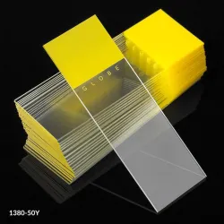 Globe Scientific Diamond® White Glass Color-Coded Microscope Slides with 90° Corners, Model 1380-50L, 7 of 9