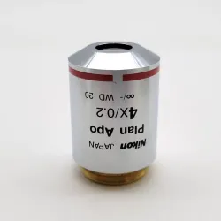Nikon Plan Apo 4x CFI Eclipse Microscope Objective ∞/- M25 Thread, 2 of 3