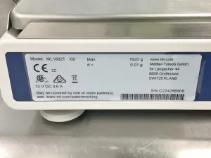 Mettler Toledo ML1602T Precision Toploading Balance with 1620g Capacity and 0.01g Readability, 11 of 11