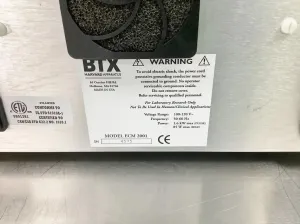 BTX ECM 2001 Electroporator with AC/DC Electrofusion and Square-Wave Pulse Capability, 15 of 15
