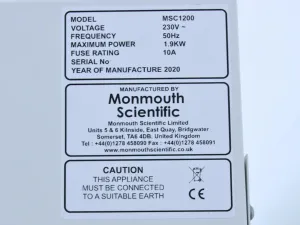 Monmouth MSC 1200 Class II Biological Safety Cabinet with Motorised Sash and VHP Ports, 10 of 12