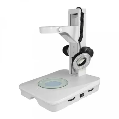 Munday Microscope Track Stand with 76mm Fine Focus Rack and Dimmable LED Ring Light