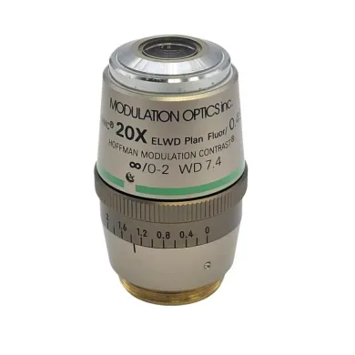 Nikon Hoffman Modulation Contrast 20x ELWD Plan Fluor Microscope Objective