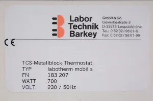 Barkey Labotherm Mobil S Block Thermostat for Evaporation and Incubation, 5 of 5