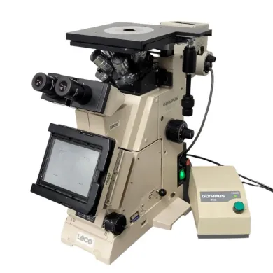 Olympus PME3 Inverted Microscope with Nomarski NIC DIC and Brightfield/Darkfield Metallurgical Capabilities