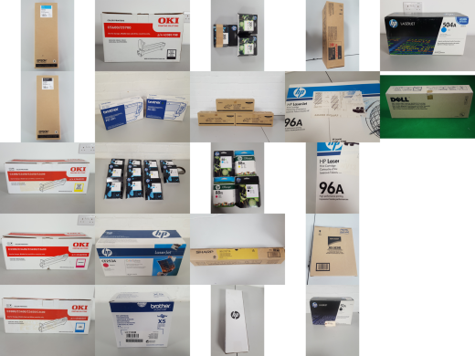 Lot of Genuine Printer Ink & Toner Cartridges - OKI, HP, Dell, Sharp, Brother-cover