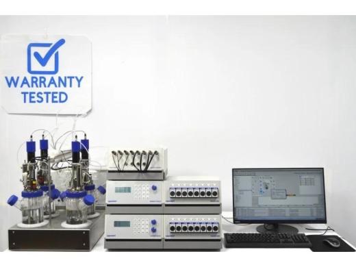 Eppendorf DASGIP Parallel Bioreactor System for Microbial Applications, 4-fold, 250 sL/h Gassing, with Bioblock-cover
