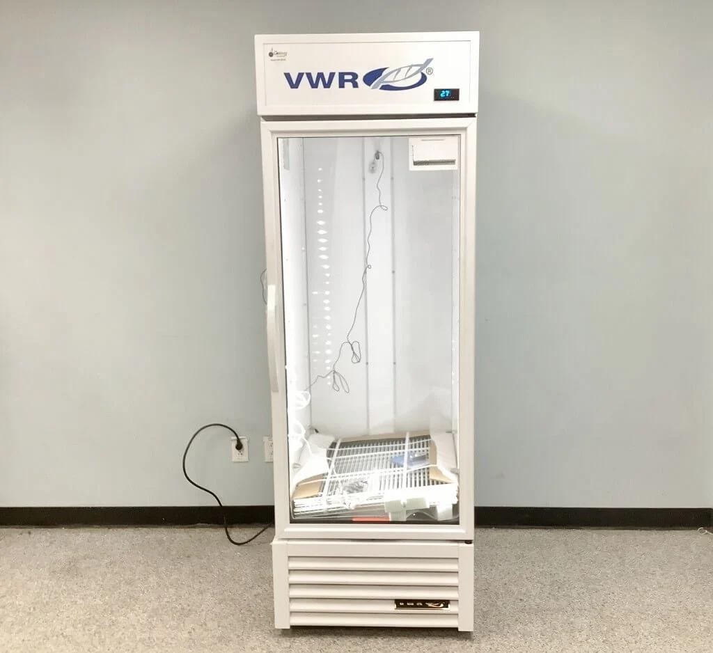 VWR GDM-23 Glass Door Laboratory Refrigerator 23 cu ft, 3-5 °C Temperature Range