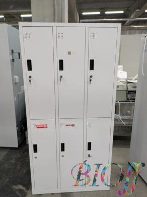 6113 Smile Changing Room Locker 3-Column 2-Tier 6-Person Cylinder Lock-cover