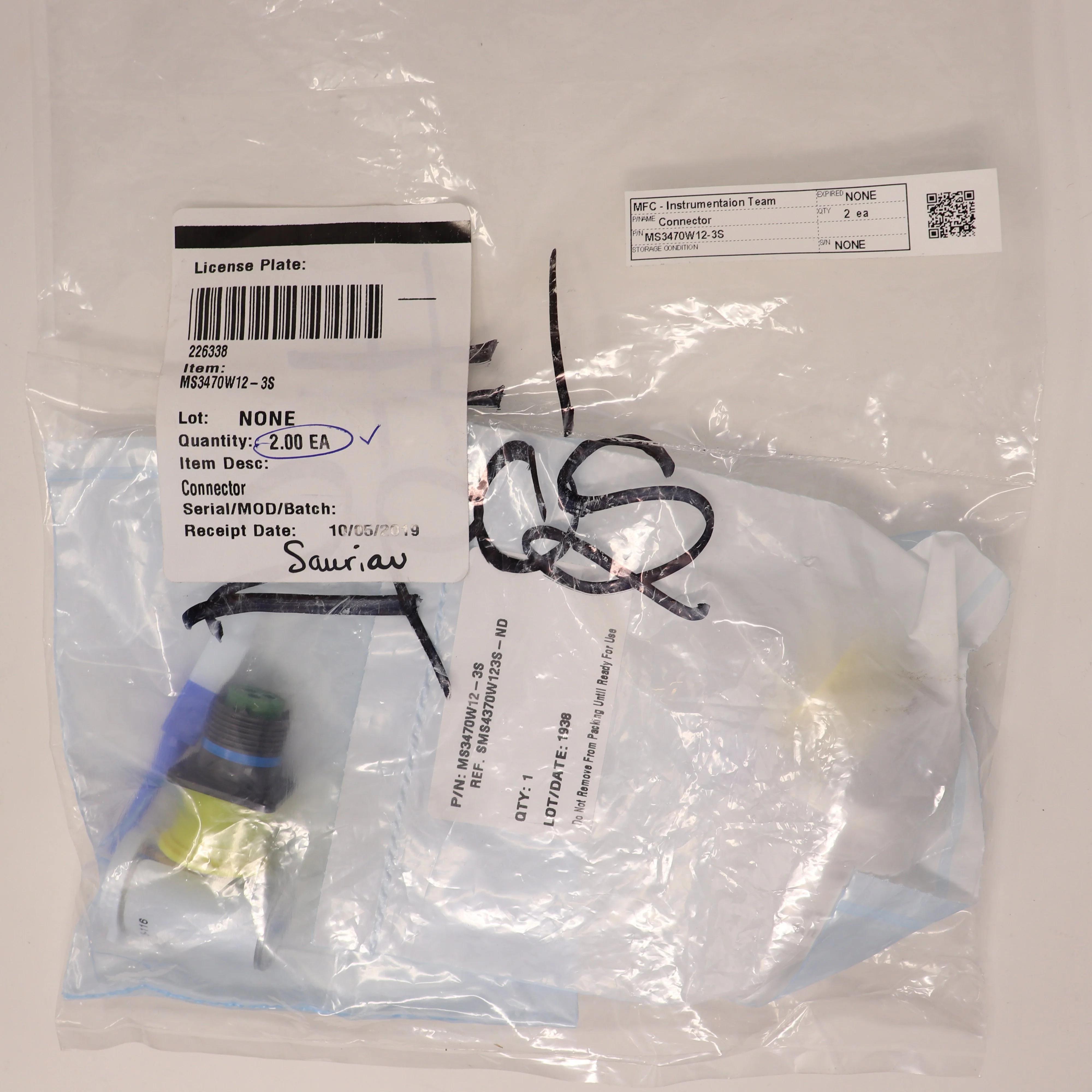 Souriau MS3470W12-3S Circular MIL-SPEC Flange Mount Socket Connector