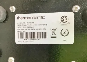 Thermo Scientific Thermo Vortex Mixer with Variable Speed and Touch/Continuous Operation, 9 of 9