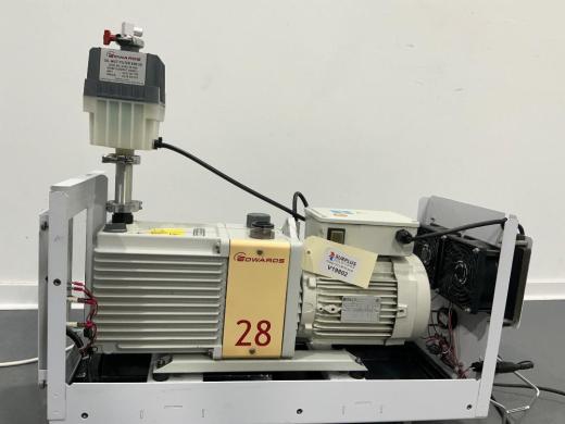 Edwards E2M28 Rotary Vane Vacuum Pump with Quiet Cover II Noise Reduction-cover