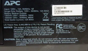 APC BR1500G Uninterruptible Battery Backup Power Supply 120V 50/60Hz, 7 of 10