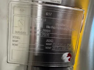 Bio Fab Technologies Jacketed Stainless Steel Tank for Temperature-Controlled Bioprocessing, 4 of 4