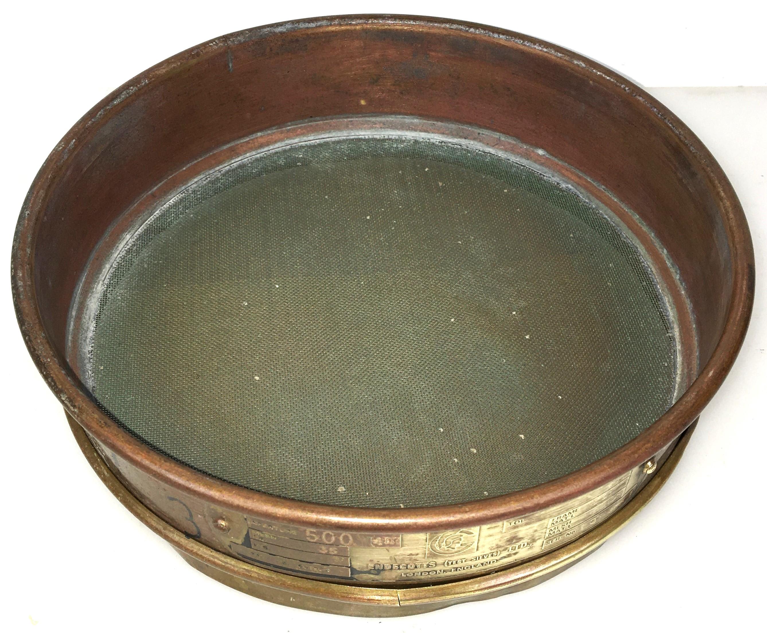 Endecotts #35 Brass 8-Inch Laboratory Test Sieve with 500µm Aperture