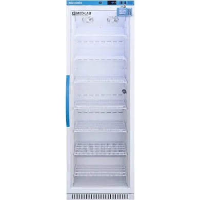 Accucold ARG15MLDL2B Upright Laboratory Refrigerator with Digital Data Logger and Glass Door
