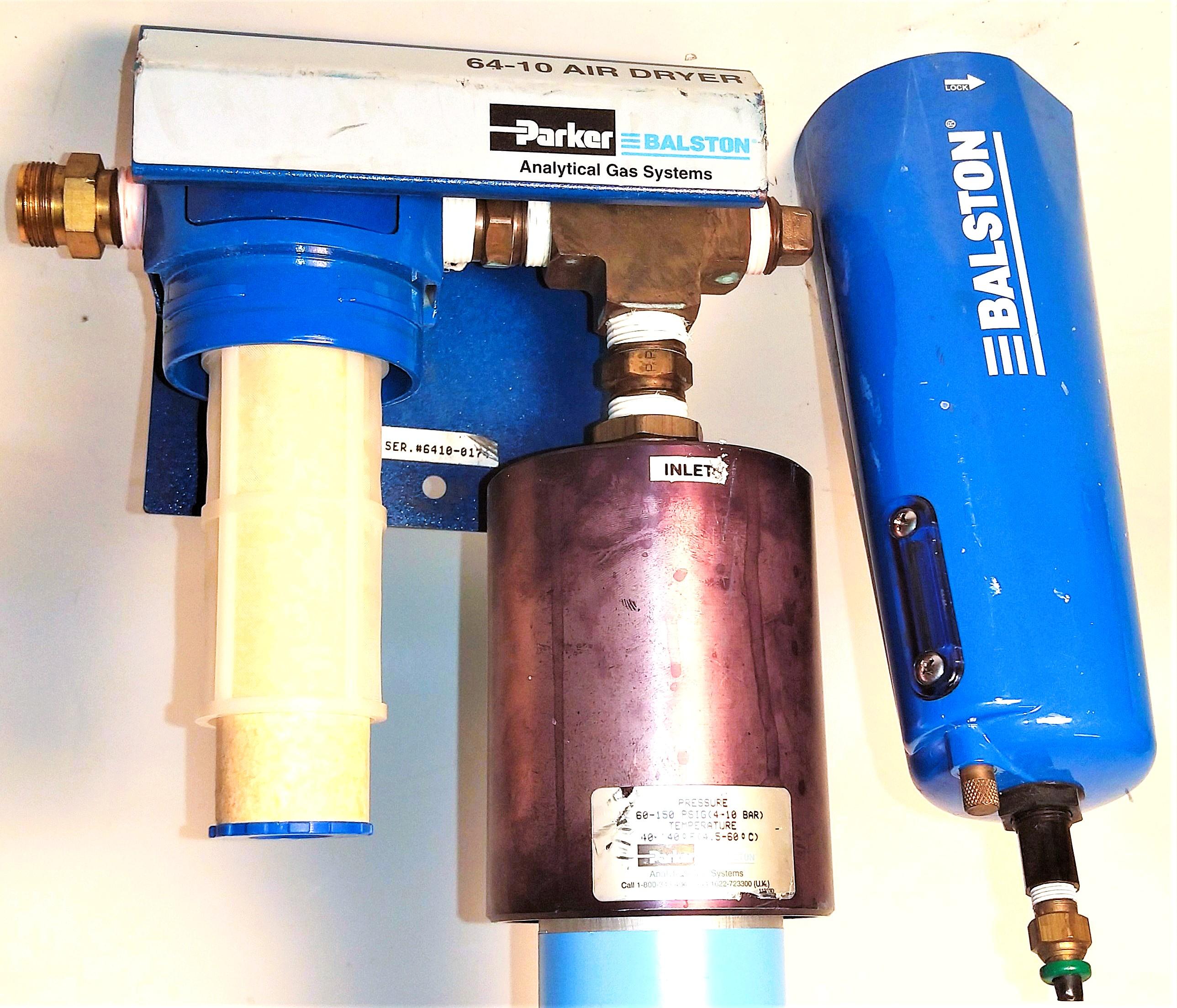 Parker Balston 64-10 Membrane Air Dryer with 72-130 PSIG In-Line Pressure Regulator