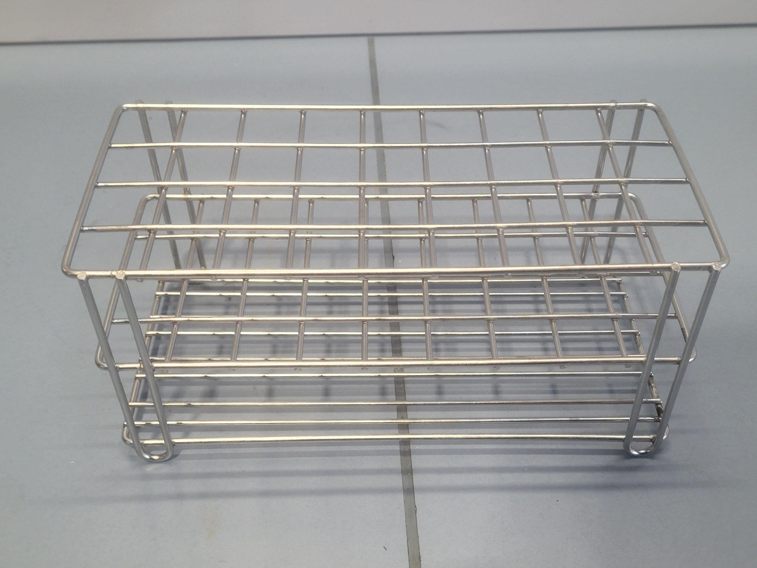 36-Slot Stainless Steel Test Tube Rack (20/21mm)