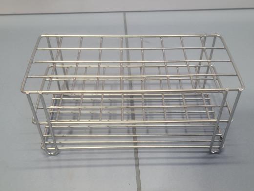 rack of 36 stainless steel test tubes D20/21mm-cover