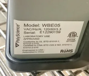 PolyScience WBE05 Digital Water Bath with ±0.1°C Stability and 5L Capacity, 12 of 12