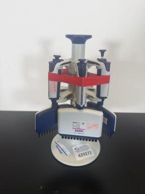 Three Rainin MultiChannel Pipettes and Stand-cover