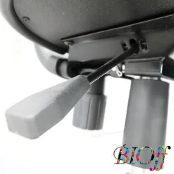 9257 Used Laboratory Chair with Backrest and Casters, Black, 4 of 6